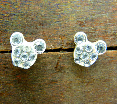 韩国韩版饰品 高雅简约 超可爱白搭 白金耳钉 女款 耳饰品