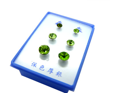 甜美淑女气质镶钻三件套耳钉耳饰2013新款 镶钻 耳钉三件套