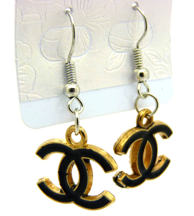 创意cc香奈尔标志耳坠 耳挂 耳饰