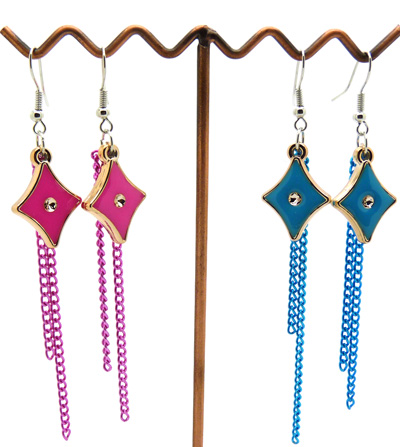 最新热卖恋爱甜美星星耳钉 时尚淑女链式耳环 韩国潮流耳饰小饰品