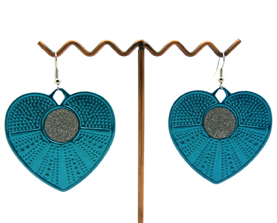 韩式流行耳饰 时尚清新心形耳坠 合磨砂流行个性耳环 炫丽耳钉耳饰