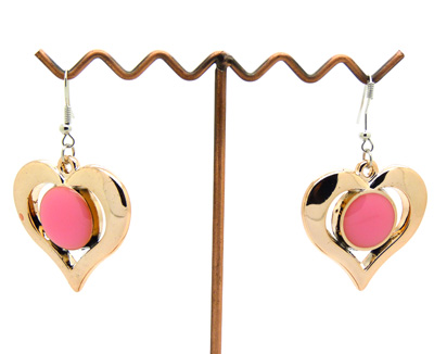 韩版卡哇伊个性耳钉 时尚爱心耳坠 潮流复古桃心女耳环 百搭淑女耳饰