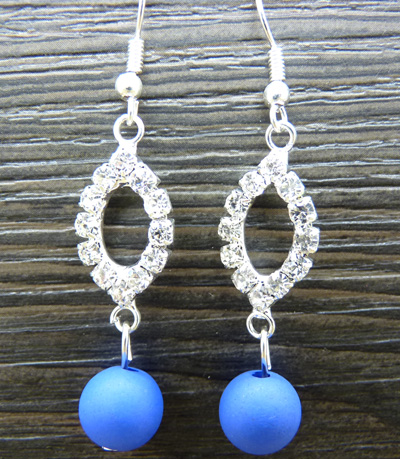 韩版耳环 时尚防过敏水钻珍珠球耳钉耳坠合金气质满钻耳饰新款