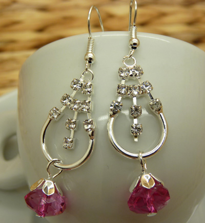 韩版耳环 防过敏水钻珍珠球耳钉耳坠合金气质满钻耳饰新款