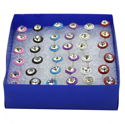 韩版时尚耳蝴蝶扣闪亮带钻耳钉 耳饰