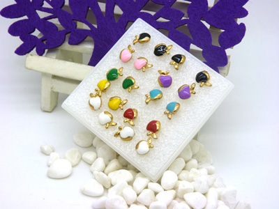 韩国时尚个性合金简约复古耳钉 小苹果耳环时尚猫头耳饰品 女士潮流耳钉