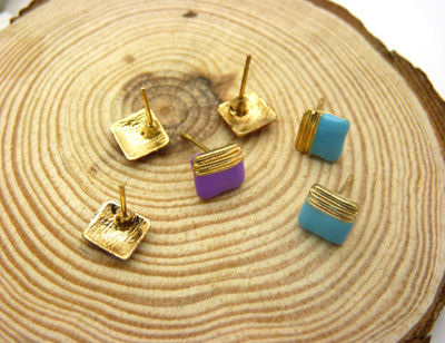 韩国时尚个性合金简约复古耳钉 小苹果耳环时尚猫头耳饰品 女士潮流耳钉