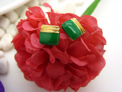 韩国时尚个性合金简约复古耳钉 小苹果耳环时尚猫头耳饰品 女士潮流耳钉