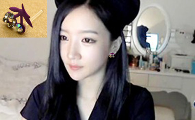 防过敏韩版耳钉 时尚个性镶钻耳钉韩国耳环 女士耳钉