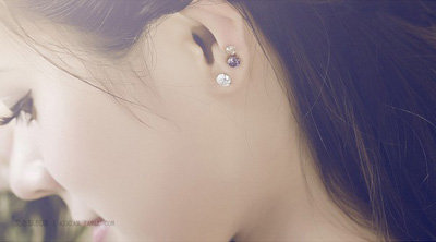 2014畅销全网最低价炫彩水钻防过敏针韩版耳钉地摊小饰品批发首饰韩版镶钻锆石7号