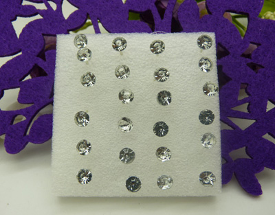 简约锆石韩版耳钉 水钻潮流女士耳钉耳饰品 0.5cm钻石切面超闪亮耳钉