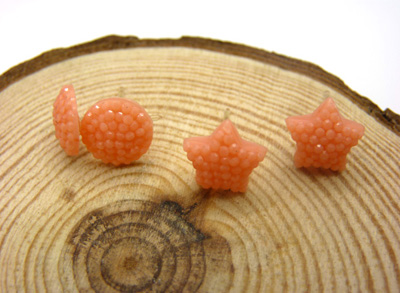 小香耳钉韩国可爱树脂糖果色星星闪亮桃心地摊耳饰品 耳钉批发厂家直批