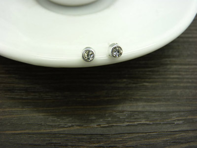 施华洛世奇元素锆石耳钉女 韩国玫瑰水晶耳饰首饰品 耳环耳坠合金时尚耳钉