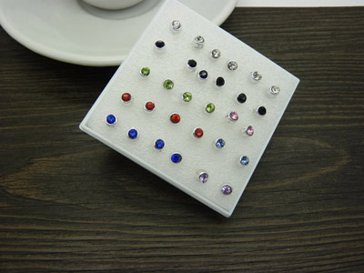 施华洛世奇元素锆石耳钉女 韩国玫瑰水晶耳饰首饰品 耳环耳坠合金时尚耳钉