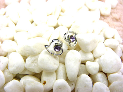 韩国饰品时尚个性爱心耳钉 锆石超闪耳钉耳环 防过敏耳饰品 合金耳钉