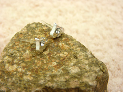 韩国饰品时尚爱心耳钉 锆石超闪耳钉耳环 防过敏耳饰品 合金耳钉