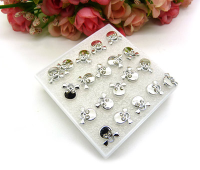 潮流新款韩版点钻 女款时尚耳钉女生饰品 创意个性合金锆石耳钉