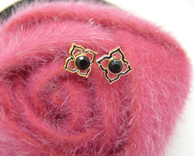 耳钉时尚韩版镶钻耳洞潮流耳钉女 韩版个性潮流耳饰品 合金耳钉