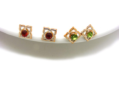 耳钉时尚韩版镶钻耳洞潮流耳钉女 韩版个性潮流耳饰品 合金耳钉