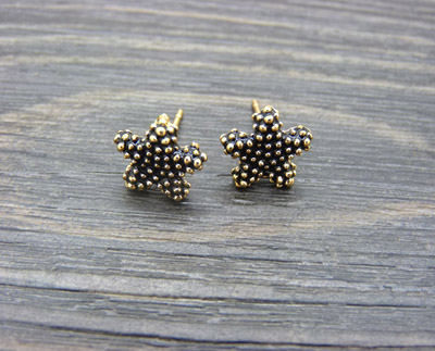 清凉夏季新款 韩版合金电镀海星耳钉 五角星潮流女耳钉