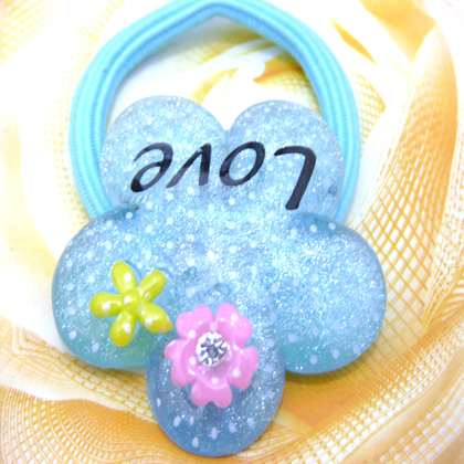 可爱花朵版卡通头扣