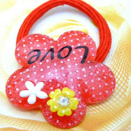 可爱花朵版卡通头扣