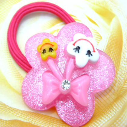 可爱花朵版卡通头扣