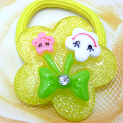 可爱花朵版卡通头扣