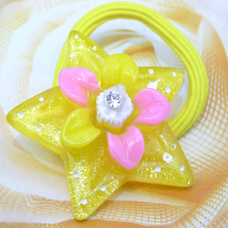 可爱花朵版卡通头扣