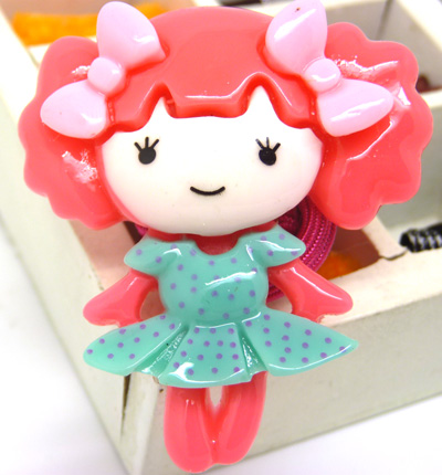 新款韩版 时尚发饰 可爱卡通小美女扎头绳 头扎发扎 正品可爱头饰