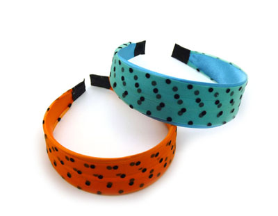 学生潮流发饰发箍 圆点头箍 波点宽发卡布艺女头饰 -宽发卡