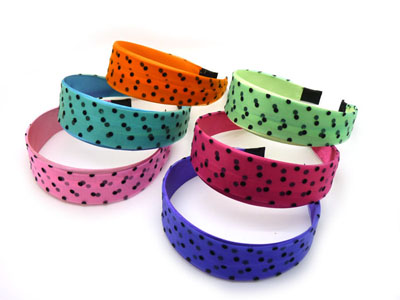 学生潮流发饰发箍 圆点头箍 波点宽发卡布艺女头饰 -宽发卡