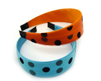 学生潮流发饰发箍 圆点头箍 波点宽发卡布艺女头饰 -宽发卡