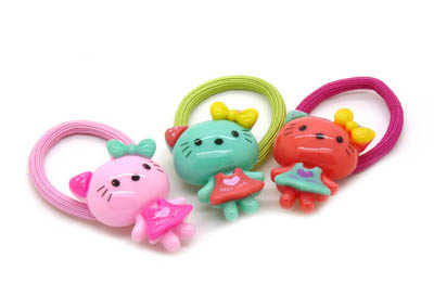 儿童萌萌小公主发饰 可爱蝴蝶结卡通猫咪发夹饰品头饰 -猫猫发圈头绳