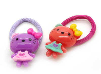 儿童萌萌小公主发饰 可爱蝴蝶结卡通猫咪发夹饰品头饰 -猫猫发圈头绳