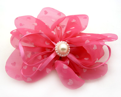 韩国发饰头饰 爱心款布艺发圈  蕾丝发绳头绳头花