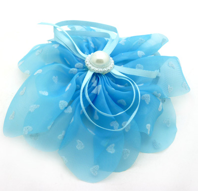 韩国发饰头饰 爱心款布艺发圈  蕾丝发绳头绳头花