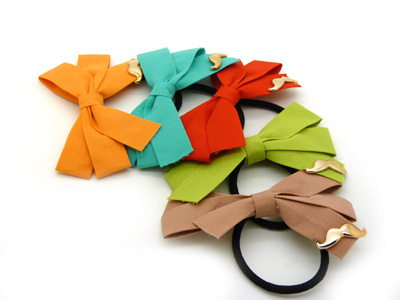 欧美时尚头饰 头花蝴蝶结发绳  女清新皮筋 -发圈蝴蝶结