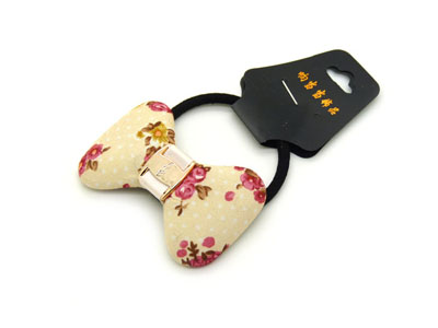 女士时尚布艺蝴蝶结发绳发圈头花 学生发饰头饰 -发圈发绳