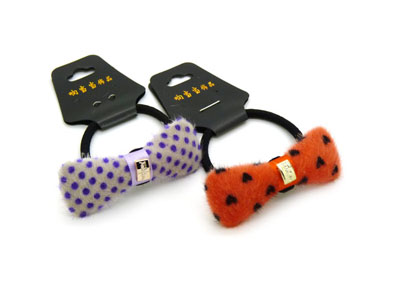 女士时尚布艺蝴蝶结发绳发圈头花 学生发饰头饰 -发圈发绳