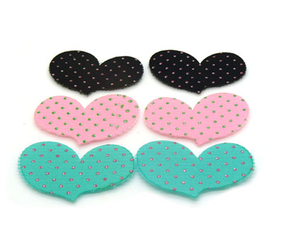 韩版头饰配饰女 发饰儿童刘海贴可爱魔术贴 简单心型发帖碎发贴 -魔法贴2支装