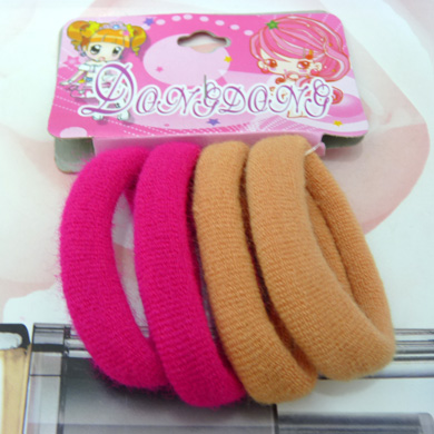 糖果色四合一卡装皮筋