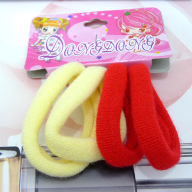 糖果色四合一卡装皮筋