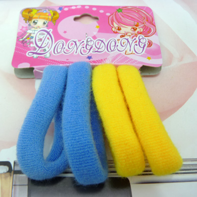 糖果色四合一卡装皮筋