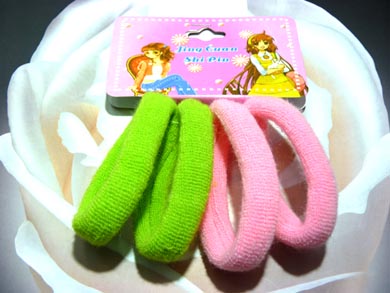 糖果色四合一卡装皮筋