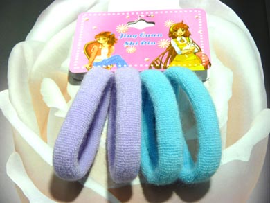 糖果色四合一卡装皮筋