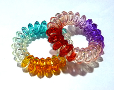 炫彩透明电话线发圈（特大）