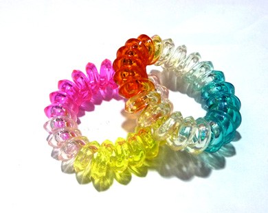 炫彩透明电话线发圈（特大）