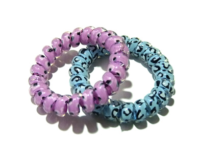 印花圆点电话线发圈（特大加粗三角型）