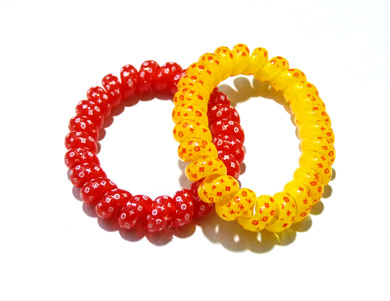 印花圆点电话线发圈（特大加粗三角型）